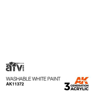 AK Interactive AK11372 3G AFV Washable White Paint 17ml - A-Z Toy Hobby