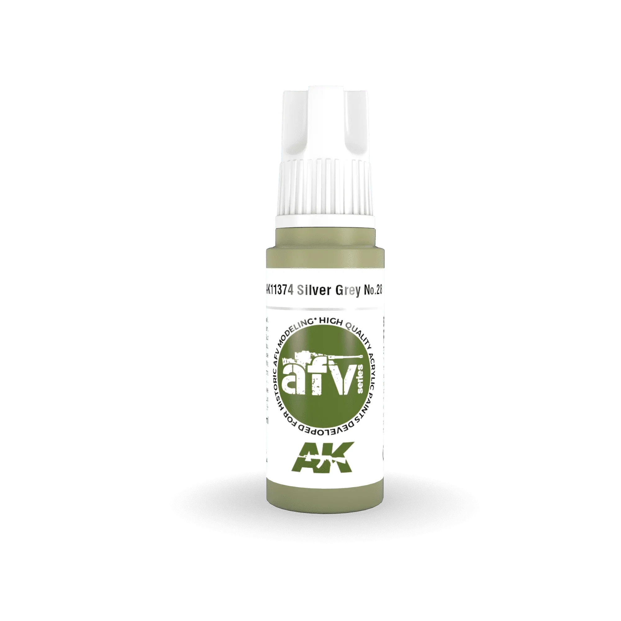 AK Interactive AK11374 3G AFV Silver Gray No.28 Paint 17ml - A-Z Toy Hobby
