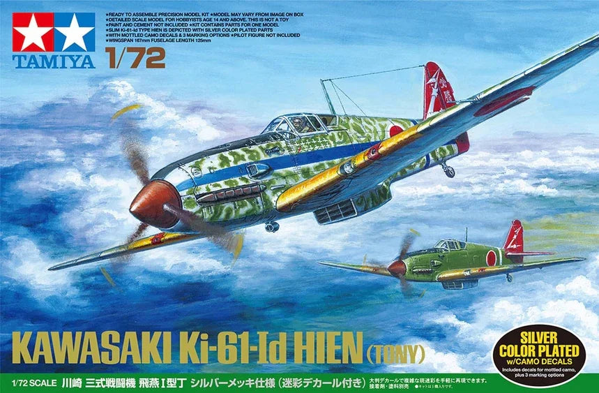 Tamiya 25420 Kawasaki Ki-61-Id Hien (Tony) 1/72 Model Kit - A-Z Toy Hobby