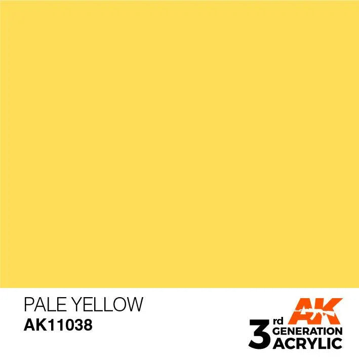 AK Interactive AK11038 3G Pale Yellow Acrylic Paint 17ml - A-Z Toy Hobby