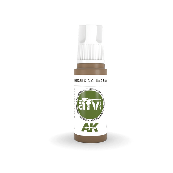 AK Interactive AK11385 3G AFV S.C.C. No.2 Brown Paint 17ml