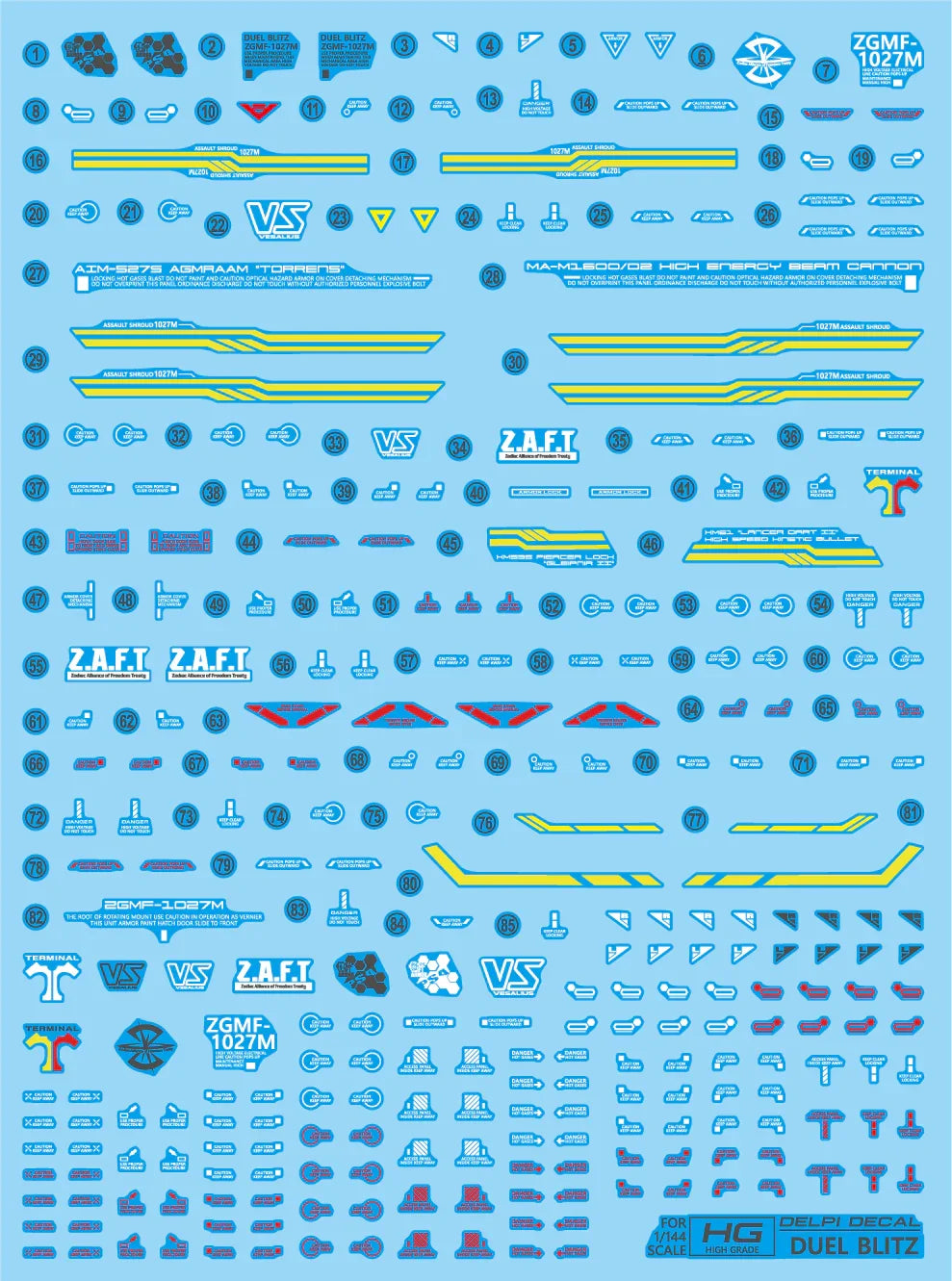 Delpi Water Decal For HG Duel Blitz - A-Z Toy Hobby
