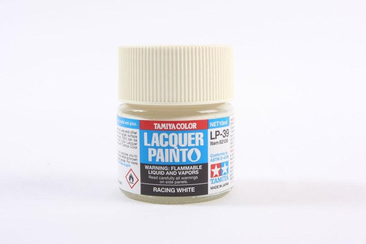 Tamiya 82139 LP-39 Flat Racing White Lacquer Paint 10ml TAM82139 - A-Z Toy Hobby