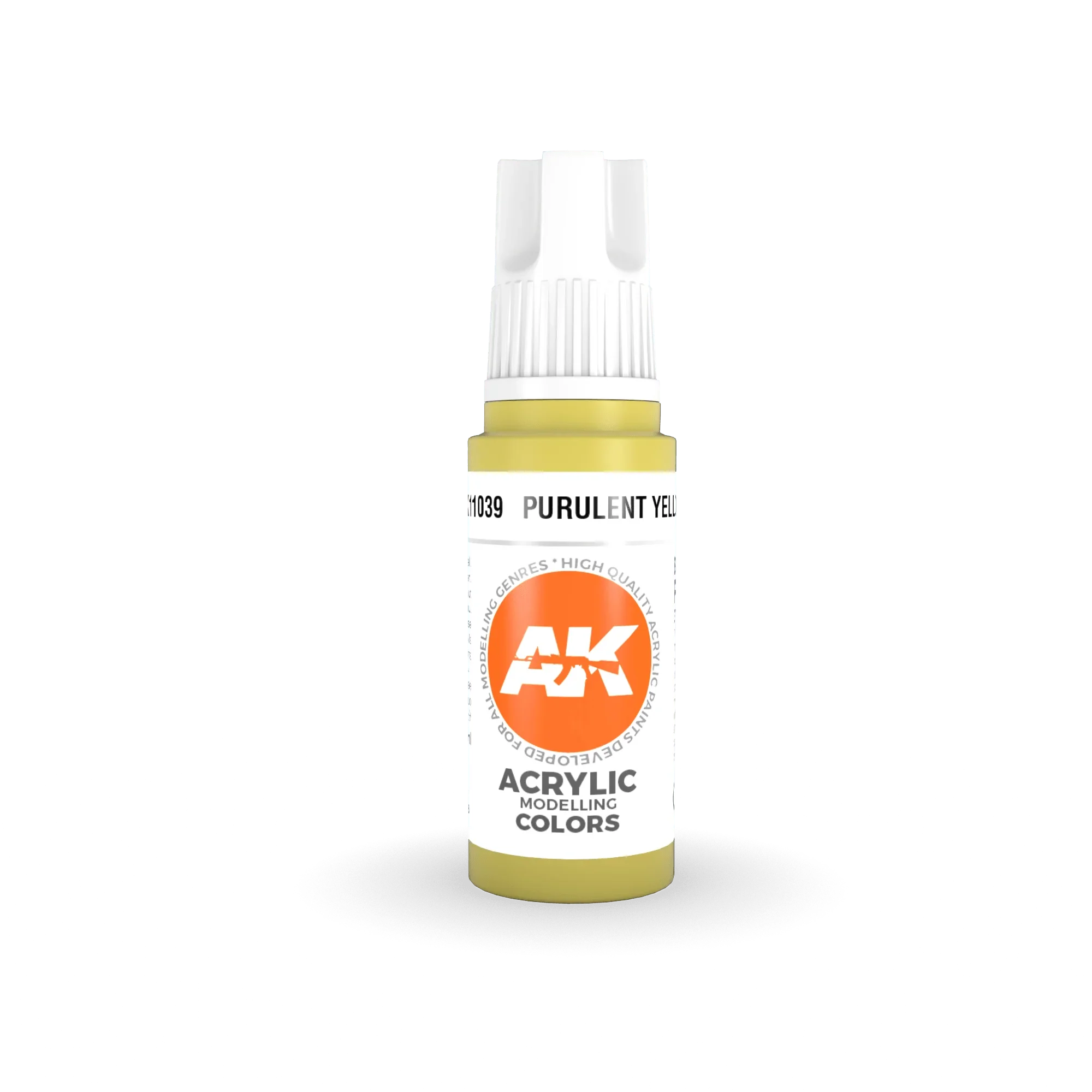 AK Interactive AK11039 3G Purulent Yellow Acrylic Paint 17ml - A-Z Toy Hobby