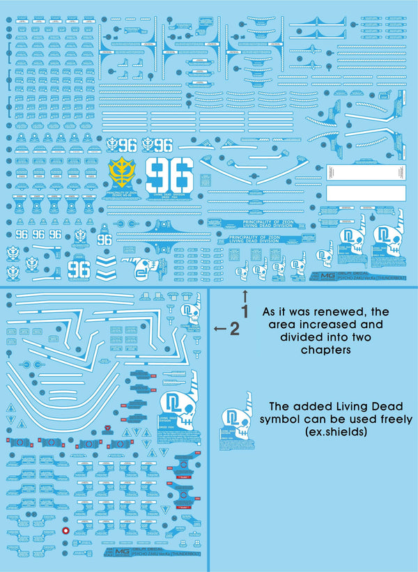 Delpi Water Decal For MG Psycho Zaku Ver. Ka - A-Z Toy Hobby