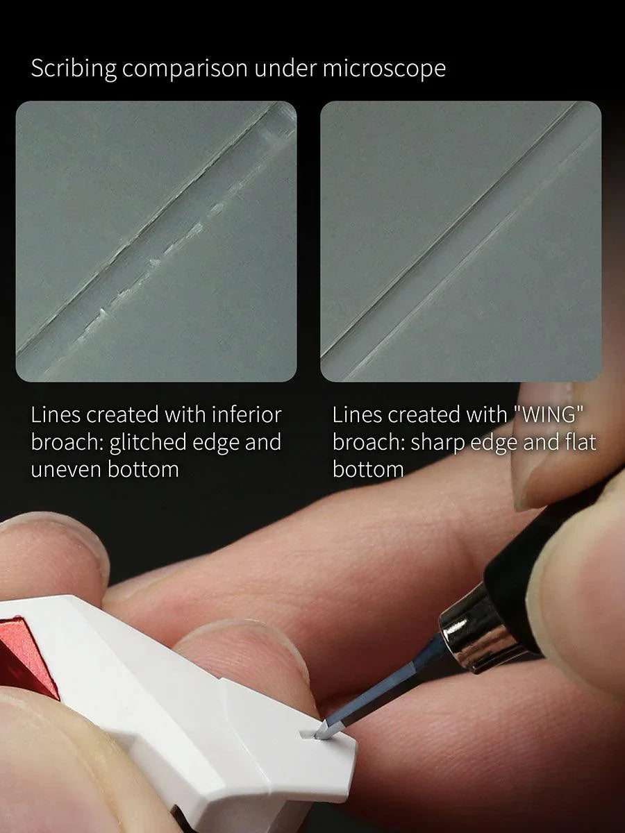 DSPIAE Wing Tungsten Steel Push Broach Chisel YPB - A-Z Toy Hobby