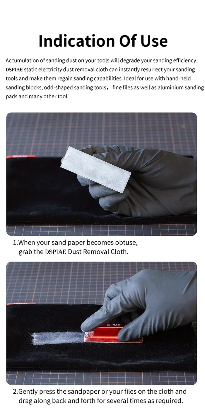 DSPIAE Electrostatic Dust Removal Cloth DC-25 - A-Z Toy Hobby