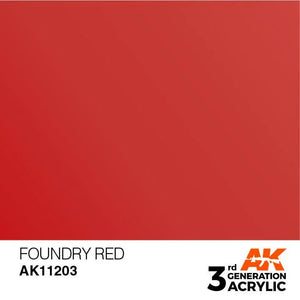 AK Interactive AK11203 3G Foundry Red Acrylic Paint 17ml - A-Z Toy Hobby