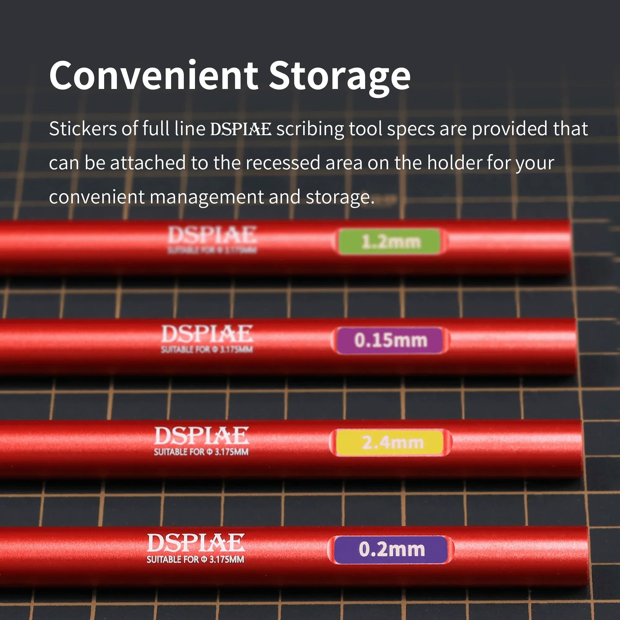 DSPIAE Push Broach Chisel Combination Set for Scribing CS-PB01 - A-Z Toy Hobby