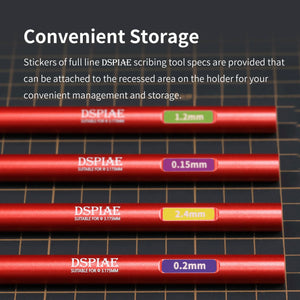 DSPIAE Push Broach Chisel Combination Set for Scribing CS-PB01 - A-Z Toy Hobby