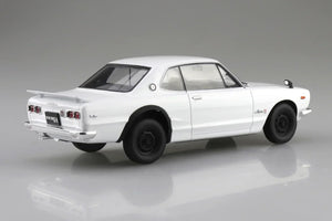 Aoshima Snap Kit 01-WH PGC10 Skyline HT 2000GT-R 1971 White 1/24 Model Kit - A-Z Toy Hobby