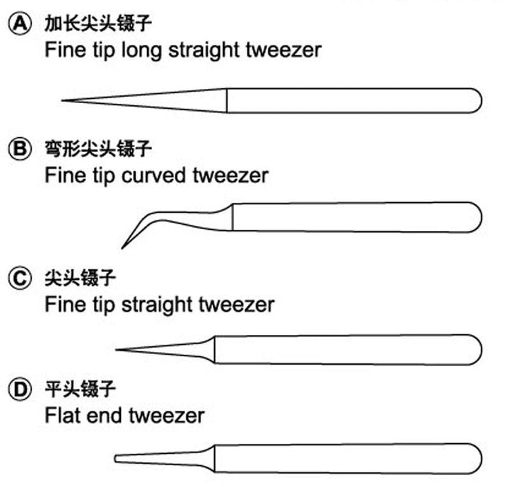 Master Tools 09957 Tweezers Set (4pcs) - A-Z Toy Hobby