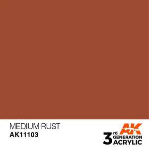 AK Interactive AK11103 3G Medium Rust Acrylic Paint 17ml - A-Z Toy Hobby