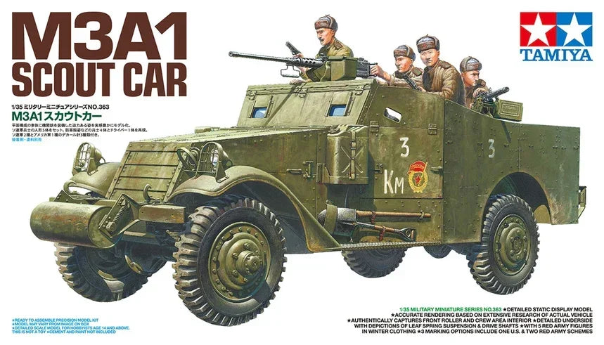 Tamiya 35363 M3A1 Scout Car 1/35 Model Kit - A-Z Toy Hobby