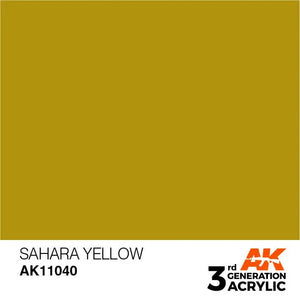 AK Interactive AK11040 3G Sahara Yellow Acrylic Paint 17ml - A-Z Toy Hobby