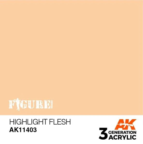 AK Interactive AK11403 3G Figure Highlight Flesh Paint 17ml - A-Z Toy Hobby