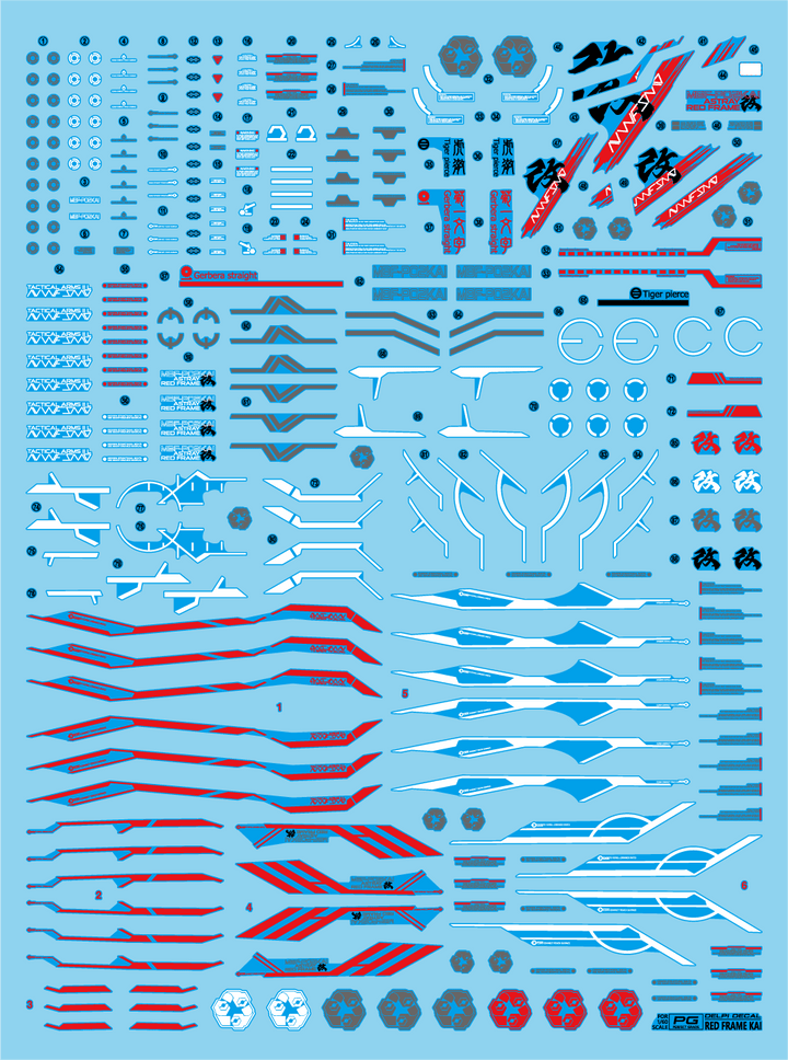 Delpi Water Decal For PG Astray Red Frame Kai - A-Z Toy Hobby