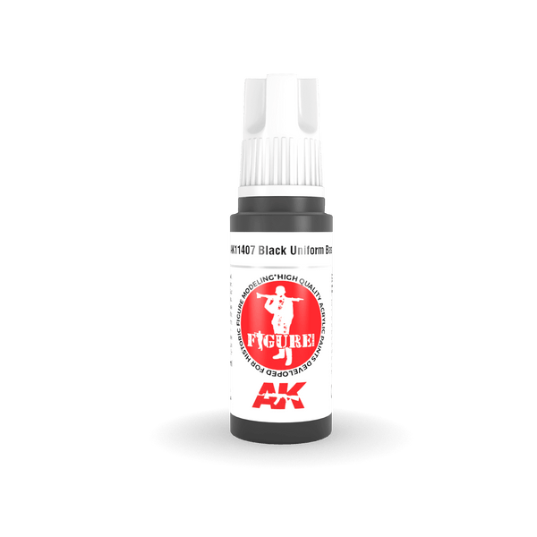 AK Interactive AK11407 3G Figure Black Uniform Base Paint 17ml