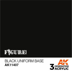AK Interactive AK11407 3G Figure Black Uniform Base Paint 17ml - A-Z Toy Hobby