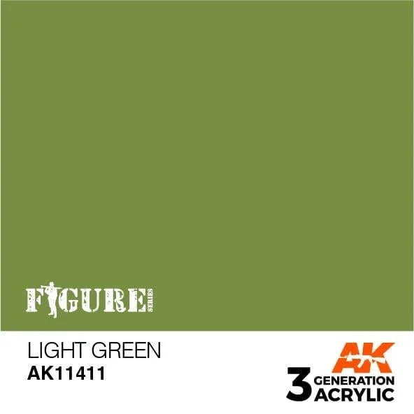 AK Interactive AK11411 3G Figure Light Green Paint 17ml - A-Z Toy Hobby