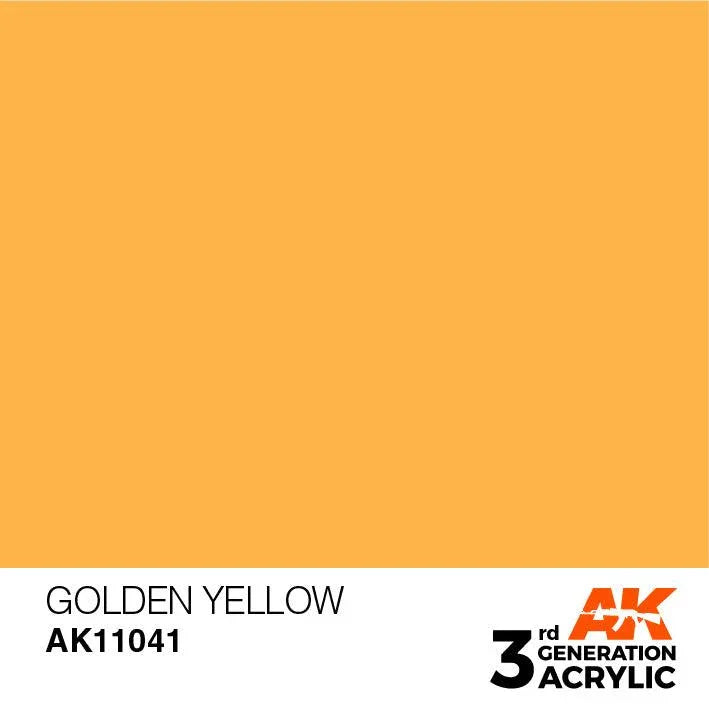 AK Interactive AK11041 3G Golden Yellow Acrylic Paint 17ml - A-Z Toy Hobby