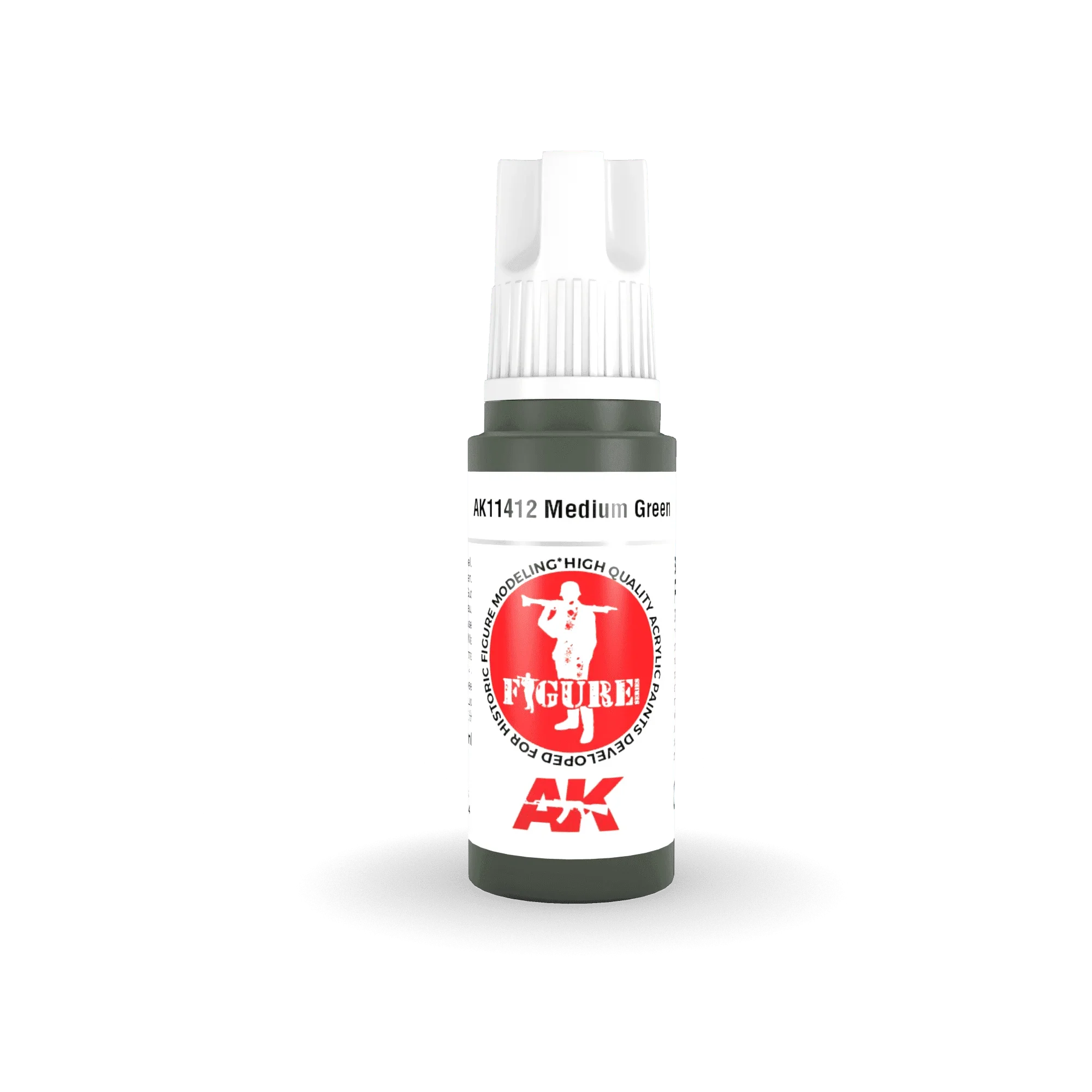 AK Interactive AK11412 3G Figure Medium Green Paint 17ml - A-Z Toy Hobby