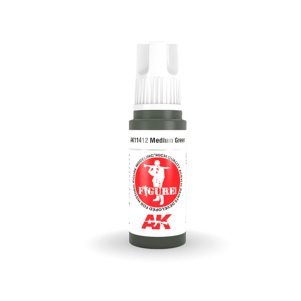 AK Interactive AK11412 3G Figure Medium Green Paint 17ml