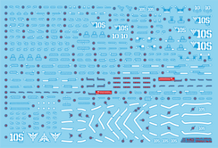 Delpi Water Decal For MG Sinanju - A-Z Toy Hobby