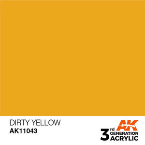 AK Interactive AK11043 3G Dirty Yellow Acrylic Paint 17ml - A-Z Toy Hobby