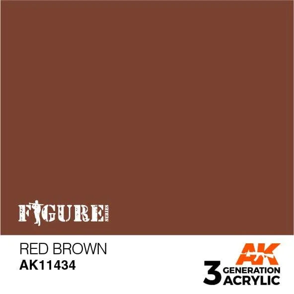 AK Interactive AK11434 3G Figure Red Brown Paint 17ml - A-Z Toy Hobby