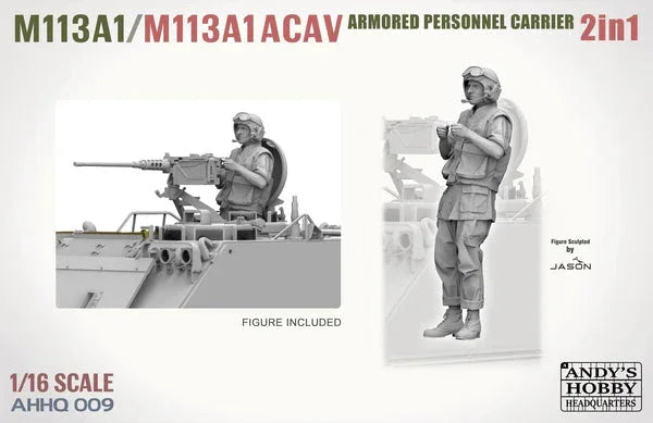 Andy's HHQ 009 M113A1/M113A1 ACAV Armored Personnel Carrier (2 in 1) 1/16 Model Kit - A-Z Toy Hobby