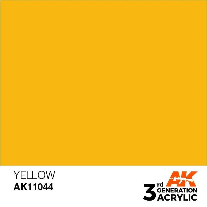 AK Interactive AK11044 3G Yellow Acrylic Paint 17ml - A-Z Toy Hobby