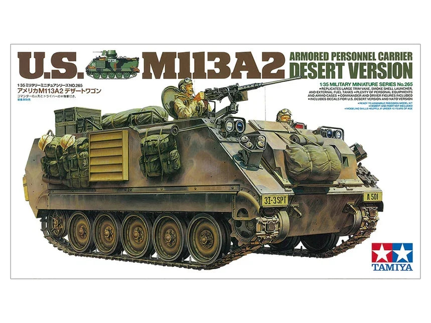 Tamiya 35265 M113A2 Armored Person Carrier Desert Version 1/35 Model Kit - A-Z Toy Hobby