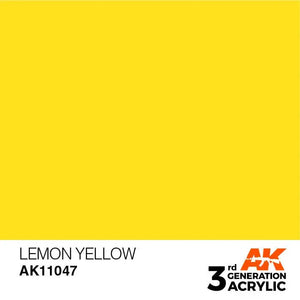 AK Interactive AK11047 3G Lemon Yellow Acrylic Paint 17ml - A-Z Toy Hobby