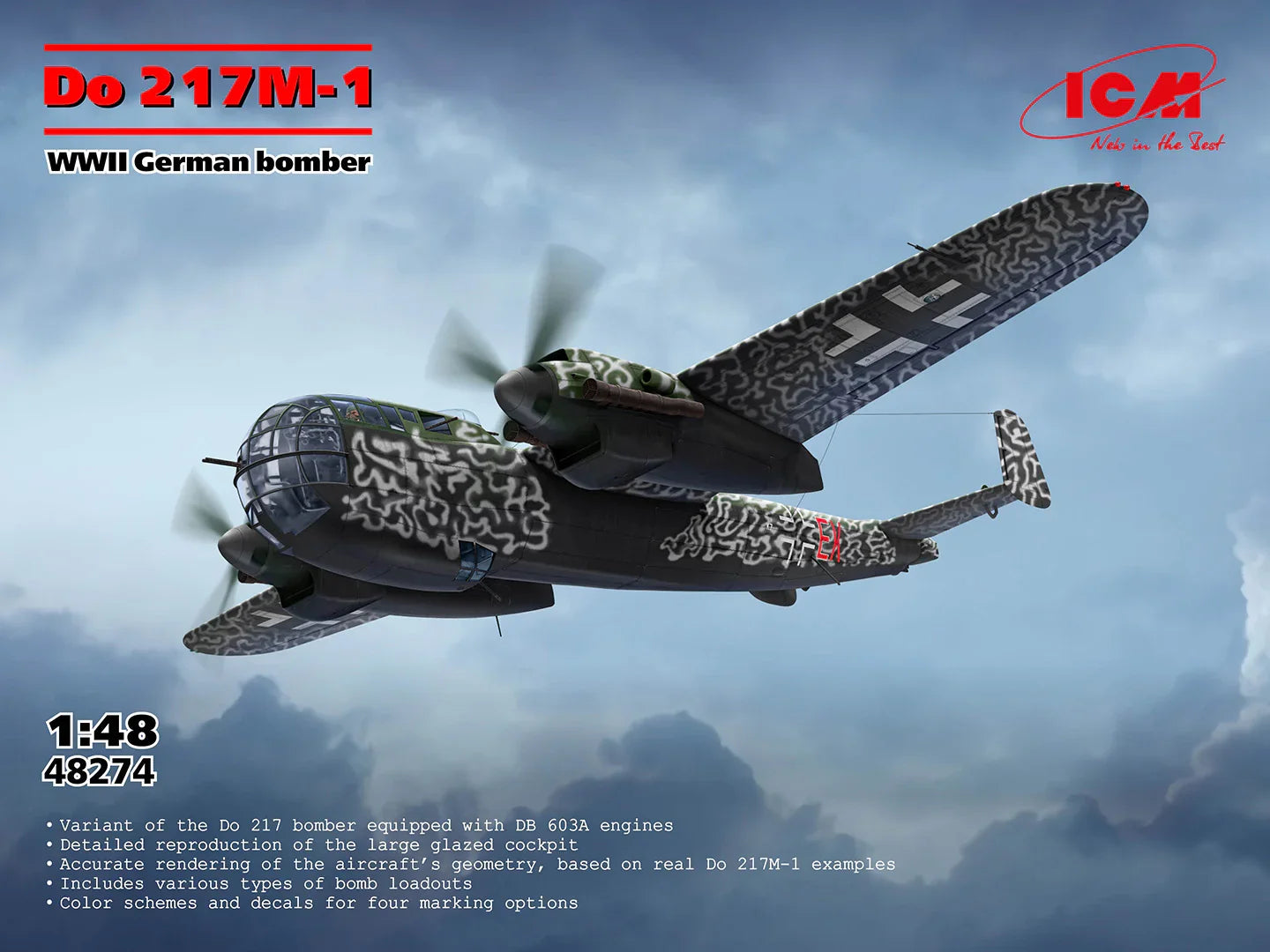 ICM 48274 Do 217M-1 German Bomber 1/48 Model Kit - A-Z Toy Hobby