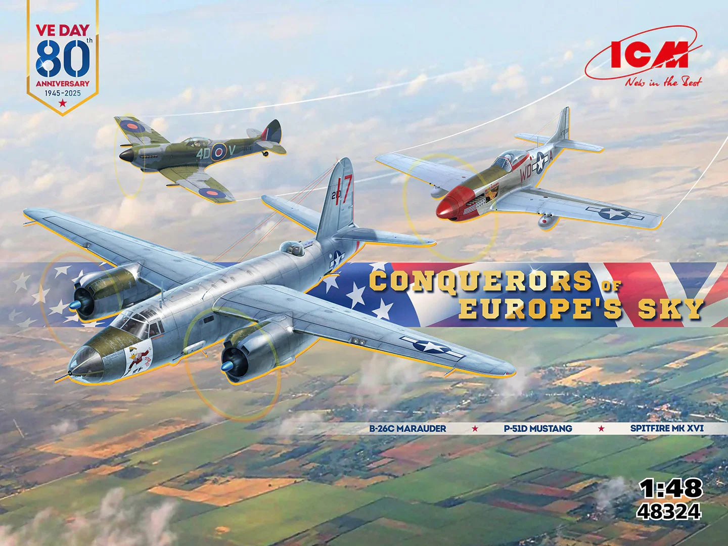 ICM 48324 Conquerors of Europe's Sky 1/48 Model Kit - A-Z Toy Hobby