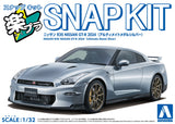 Aoshima 03-UM Nissan R35 GT-R 2024 (Ultimate Metal Silver) Snap Kit 1/32 Model Kit
