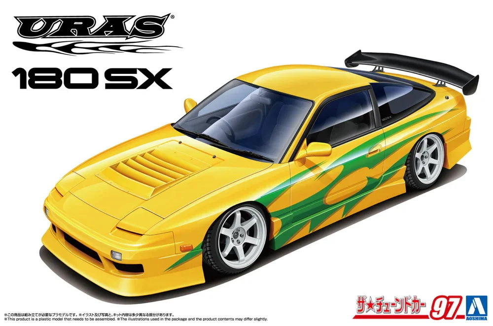 Aoshima 97 Uras RPS13 180SX 1996 Ver.1 Nissan 1/24 Model Kit - A-Z Toy Hobby