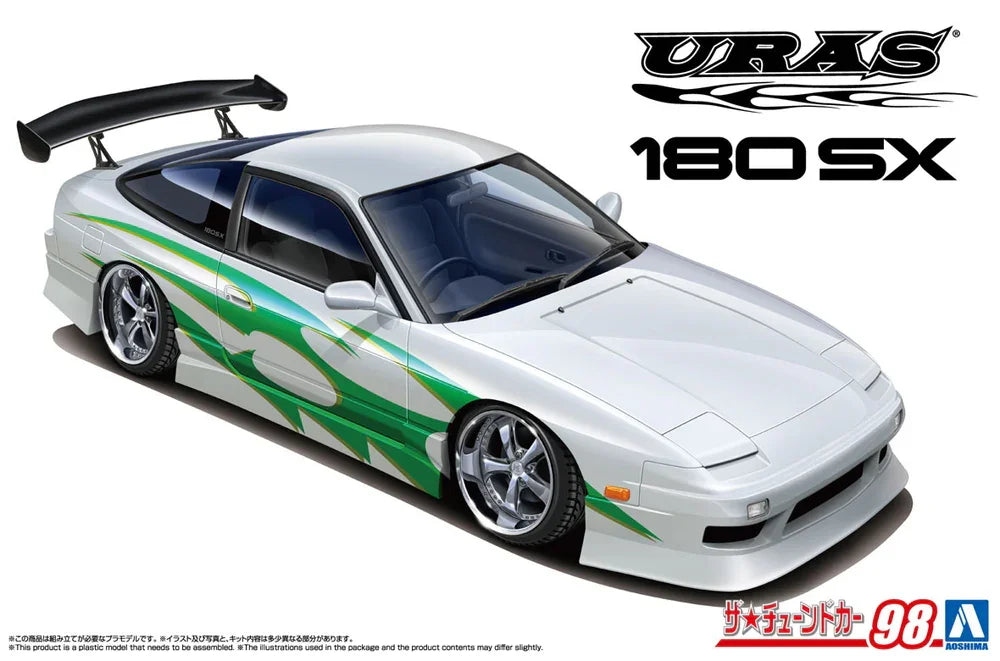Aoshima 98 Uras RPS13 180SX 1996 Ver.2 Nissan 1/24 Model Kit - A-Z Toy Hobby