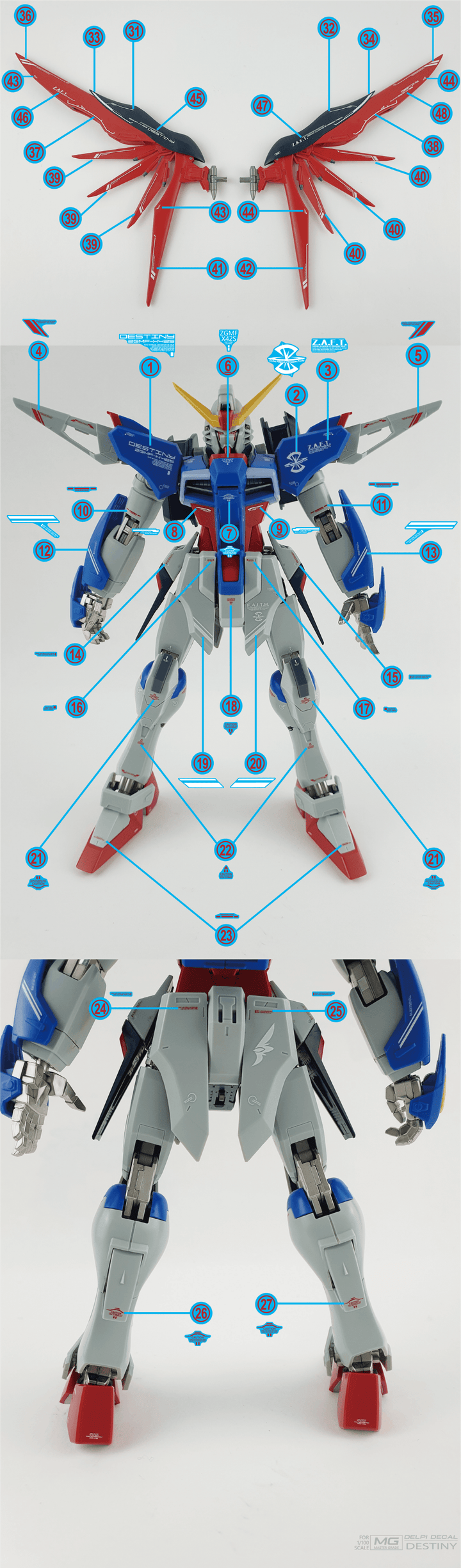 Delpi Water Decal For MG Destiny - A-Z Toy Hobby