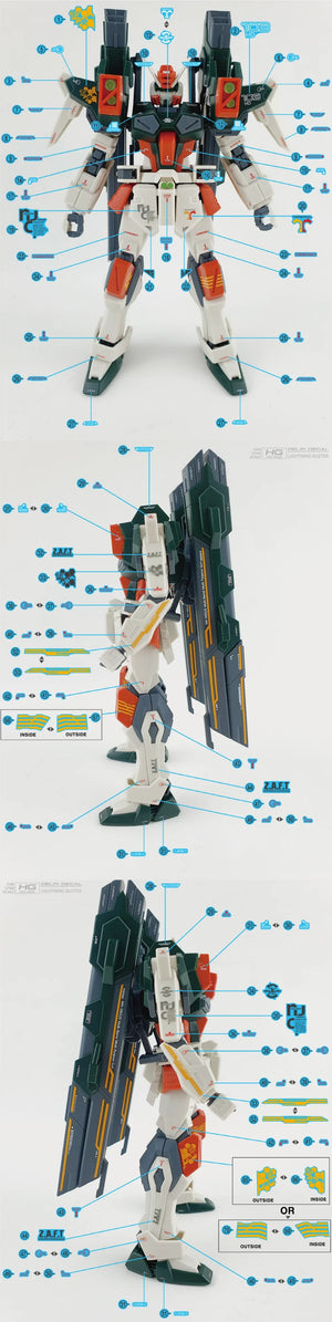 Delpi Water Decal For HG Lightning Buster - A-Z Toy Hobby