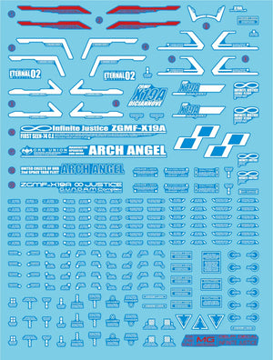 Delpi Water Decal For MG Infinite Justice - A-Z Toy Hobby