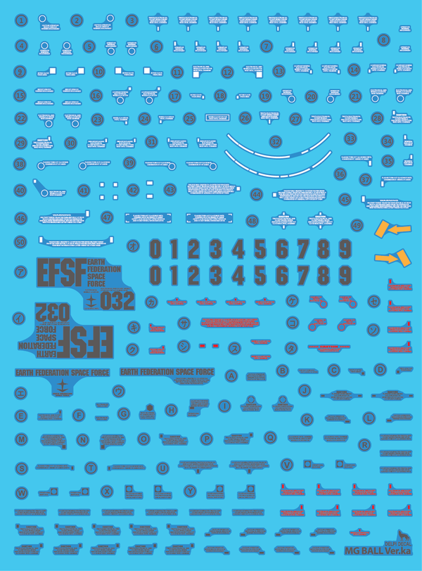 Delpi Water Decal For MG Ball Ver. Ka