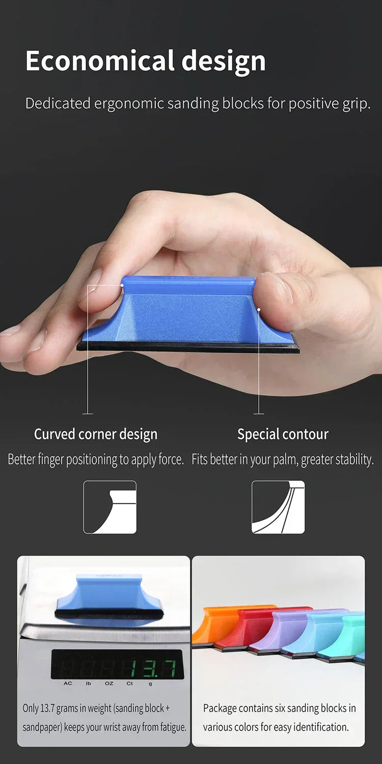 DSPIAE Composite Adhesive Sand Paper Set (400, 600, 800, 1000, 1200, 1500) (120pcs) XSP-S01 - A-Z Toy Hobby