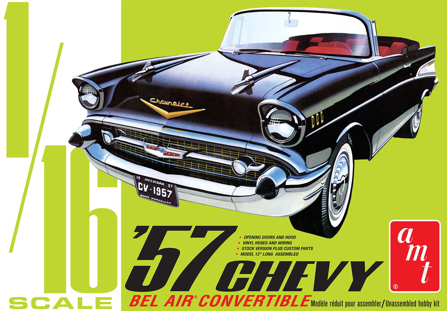 AMT 1957 Chevy Bel Air Convertible 1/16 Model Kit