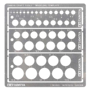 Tamiya 74150 Modeling Template Round 1-12.5mm - A-Z Toy Hobby