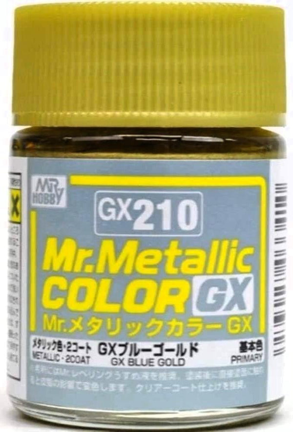 Mr. Hobby GX210 Mr. Metallic Color GX Blue Gold Lacquer Paint 18ml - A-Z Toy Hobby