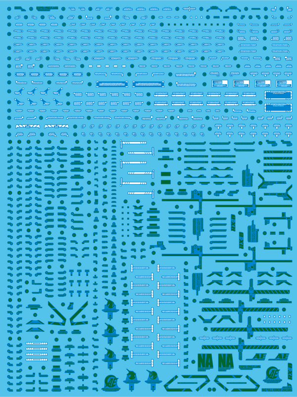 Delpi Green Holo Water Decal For MG Full Armor Unicorn - A-Z Toy Hobby