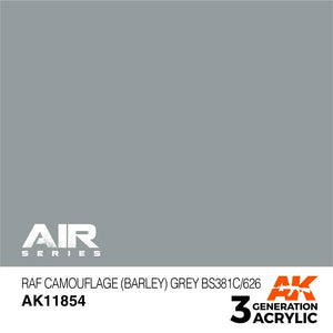 AK Interactive AK11854 3G Air RAF Camouflage (Barley) Grey BS381C/626 Paint 17ml - A-Z Toy Hobby