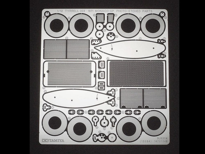 Tamiya 12054 Tyrrell 003 1971 Monaco GP W/ Photo-Etched Parts 1/12 Model Kit - A-Z Toy Hobby